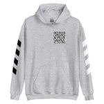 White Paisley Unisex Hoodie | Back print - O.T Official